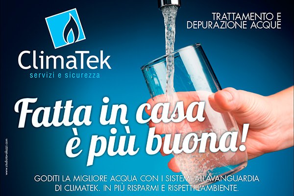 Climatek, l'acqua buona dal rubinetto di casa tua